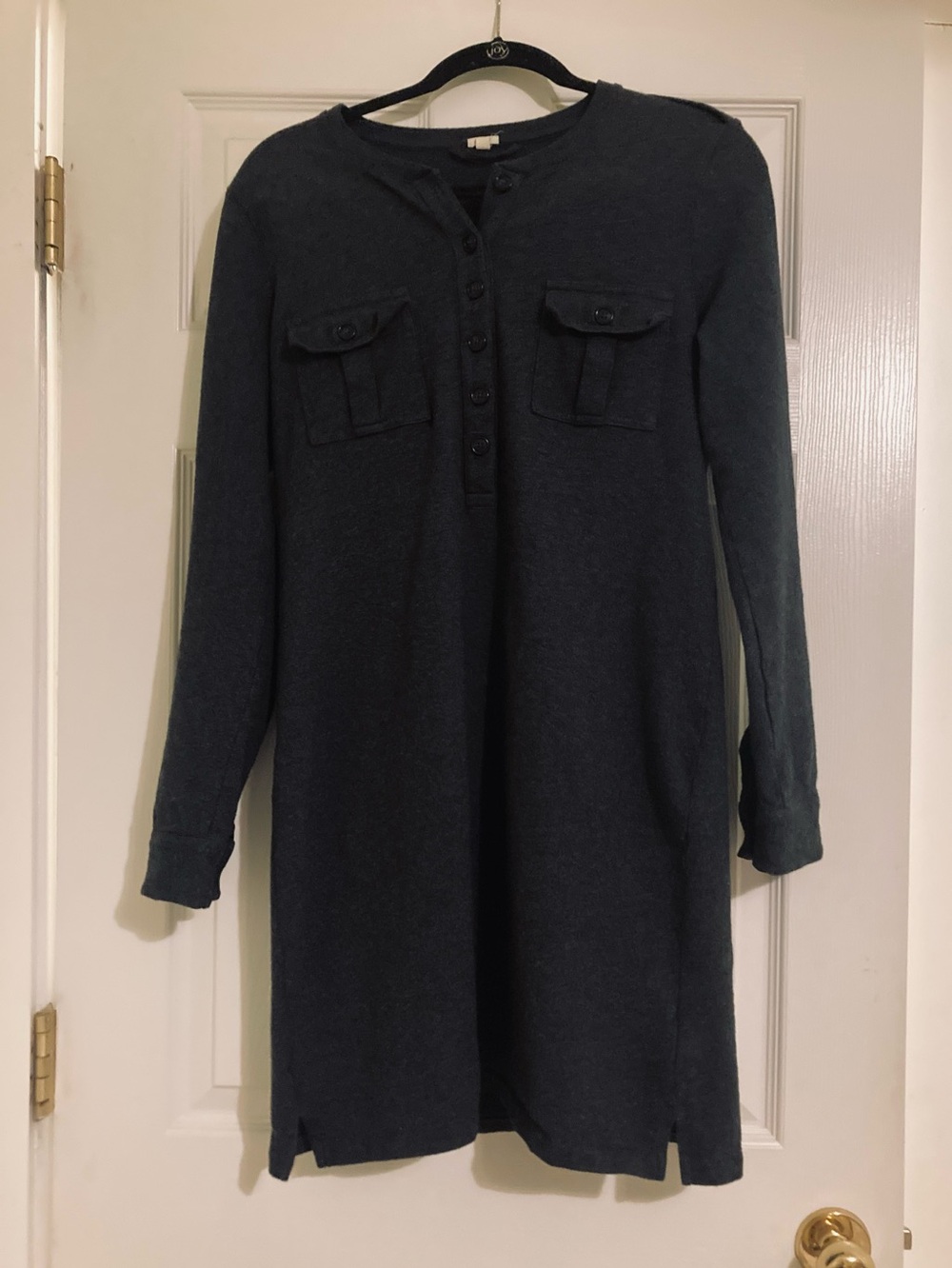 J Crew Long Sleeve Midi Henley Dress